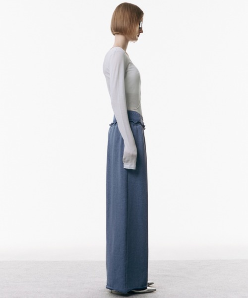 JOSE MOON（ジョゼムーン）の「PIGMENT SWEAT PANTS/ピグメントスウェットパンツ（スウェットパンツ・レディース・ブルー/チャコールグレー/グレー・38/36）」の8枚目の写真