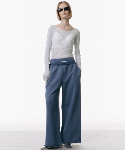 JOSE MOON（ジョゼムーン）の「PIGMENT SWEAT PANTS/ピグメントスウェットパンツ（スウェットパンツ・レディース・ブルー/チャコールグレー/グレー・38/36）」の11枚目の写真