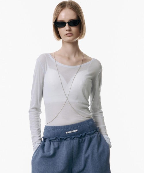 JOSE MOON（ジョゼムーン）の「PIGMENT SWEAT PANTS/ピグメントスウェットパンツ（スウェットパンツ・レディース・ブルー/チャコールグレー/グレー・38/36）」の7枚目の写真