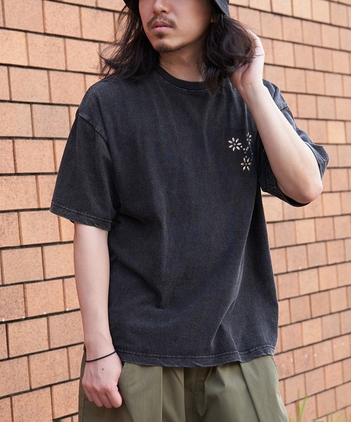 シャルボン　Tシャツ　チャコール セール】スノーウォッシュ加工ホットフィットTシャツ（Tシャツ
