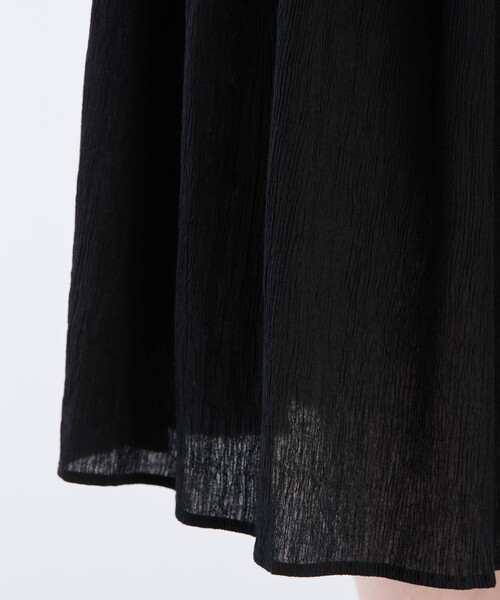 To b. by agnes b.(トゥービーバイアニエスベー)の「コットンクレープスカート(スカート・レディース・ブラック・36/38/40)」の7枚目の写真