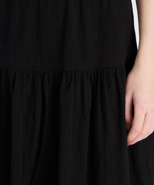 To b. by agnes b.(トゥービーバイアニエスベー)の「コットンクレープスカート(スカート・レディース・ブラック・36/38/40)」の8枚目の写真