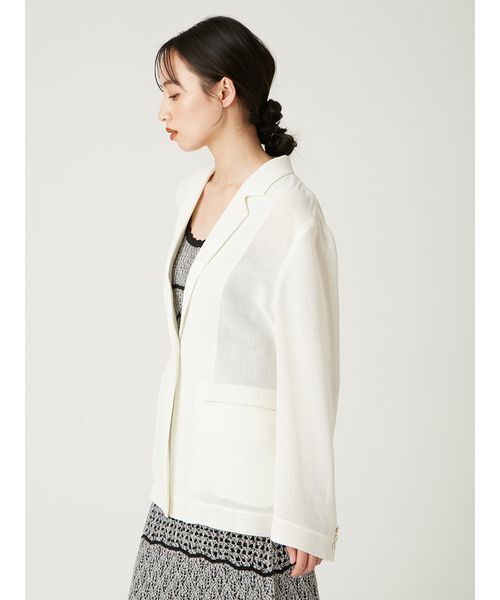 FRAY I.D（フレイアイディー）の「ワンボタンカラミジャケット（その他アウター・レディース・ブラック/アイボリー/ベージュ・1/0）」の13枚目の写真