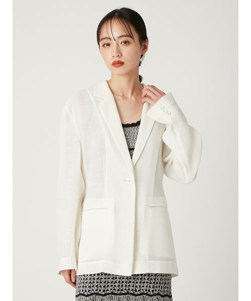 FRAY I.D（フレイアイディー）の「ワンボタンカラミジャケット（その他アウター・レディース・ブラック/アイボリー/ベージュ・1/0）」の19枚目の写真