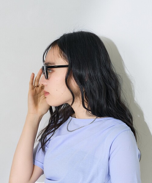 FREAK'S STORE（フリークスストア）の「黒ブチメガネ/アイウェア（メガネ・レディース・ブラック・ONE SIZE）」の2枚目の写真
