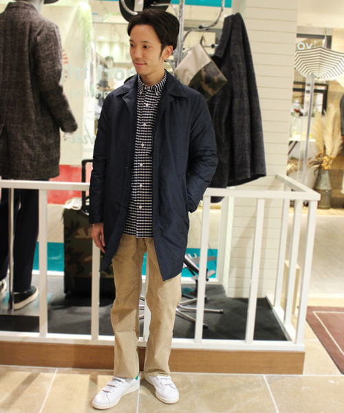 ivory court（アイボリーコート）の「メモリープリマロフトコート（ステンカラーコート・メンズ・ブラック/ネイビー・38/40/36）」の13枚目の写真