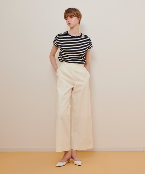 allureville(アルアバイル)の「ワイドボーダープルオーバー(Tシャツ/カットソー・レディース・オフホワイト/ブラック系その他/ホワイト系その他・2)」の9枚目の写真