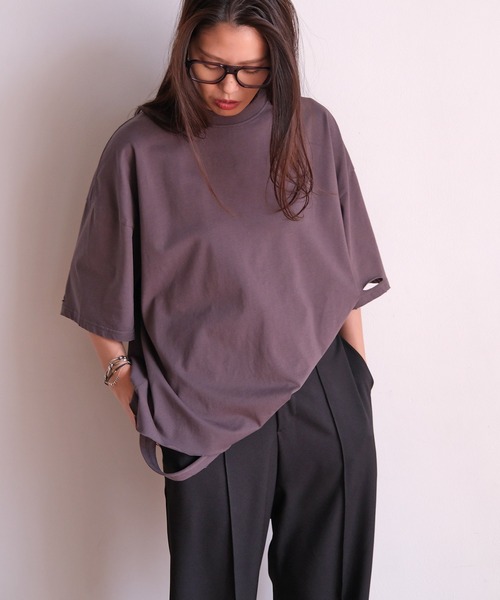 AKTE（アクテ）の「シャビーシックTシャツ（Tシャツ/カットソー・レディース・ホワイト/グレー・FREE）」の3枚目の写真