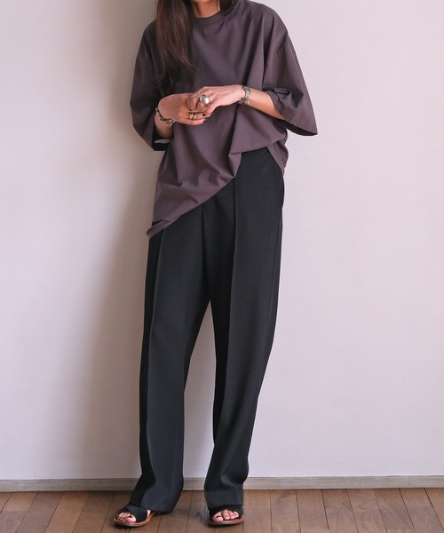 AKTE（アクテ）の「シャビーシックTシャツ（Tシャツ/カットソー・レディース・ホワイト/グレー・FREE）」の4枚目の写真