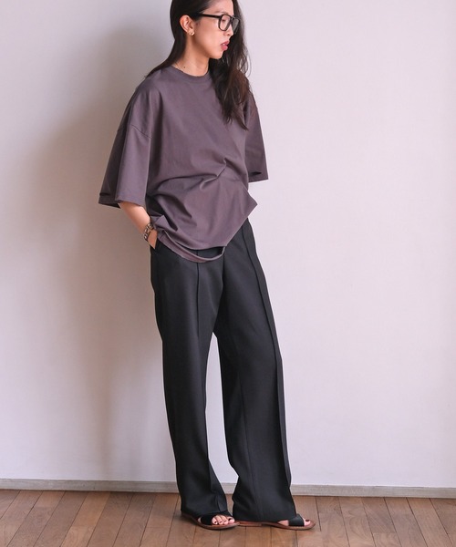 AKTE（アクテ）の「シャビーシックTシャツ（Tシャツ/カットソー・レディース・ホワイト/グレー・FREE）」の5枚目の写真