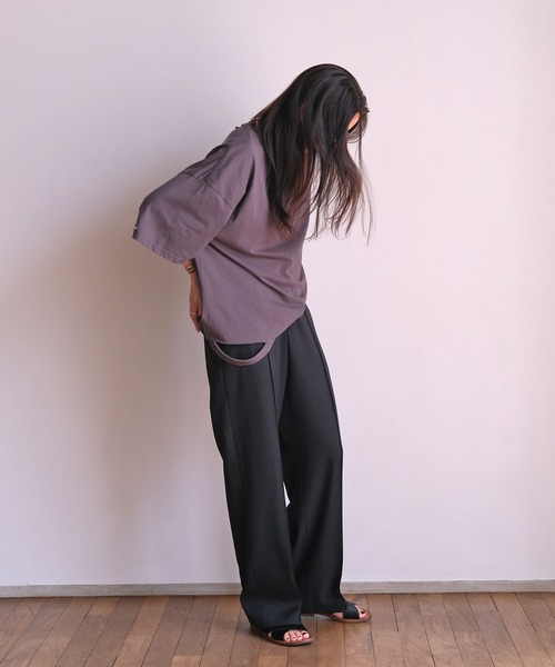 AKTE（アクテ）の「シャビーシックTシャツ（Tシャツ/カットソー・レディース・ホワイト/グレー・FREE）」の6枚目の写真