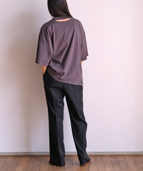 AKTE（アクテ）の「シャビーシックTシャツ（Tシャツ/カットソー・レディース・ホワイト/グレー・FREE）」の9枚目の写真