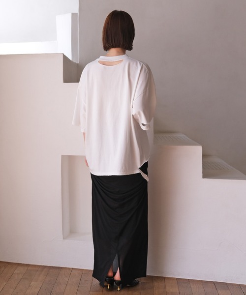 AKTE（アクテ）の「シャビーシックTシャツ（Tシャツ/カットソー・レディース・ホワイト/グレー・FREE）」の18枚目の写真