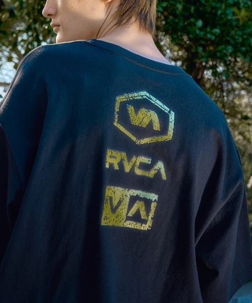 RVCA(ルーカ)の「RVCA メンズ STONE WASH SS Tシャツ 【2025年夏モデル】/ルーカバックプリント半袖ロゴTシャツ(Tシャツ/カットソー・メンズ・ブルー系その他/バーガンディー/ホワイト/ブラック・SMALL/LARGE/X-LARGE/MEDIUM)」の9枚目の写真
