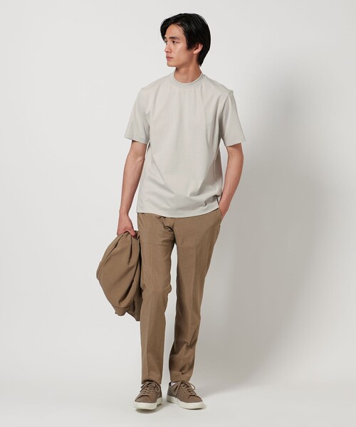 UNITED ARROWS(ユナイテッドアローズ)の「ポンチ Tシャツ UA COZY -抗菌防臭・接触冷感-(Tシャツ/カットソー・メンズ・ブラック/ホワイト/ライトグレー/ロイヤルブルー・L/S/M/XL)」の19枚目の写真