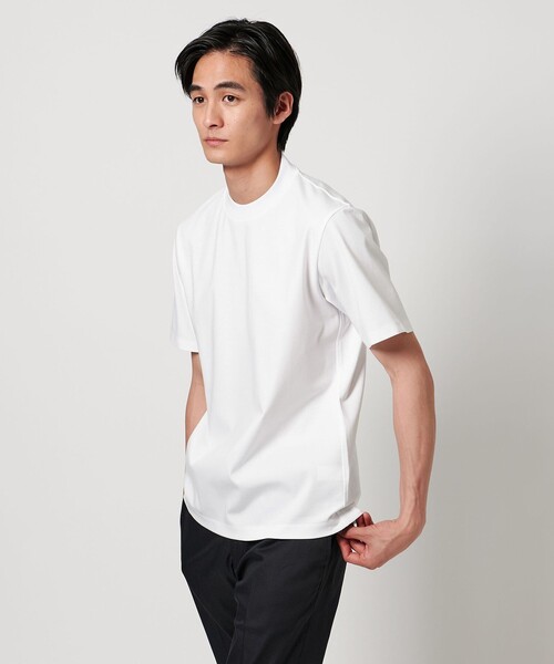 UNITED ARROWS(ユナイテッドアローズ)の「ポンチ Tシャツ UA COZY -抗菌防臭・接触冷感-(Tシャツ/カットソー・メンズ・ブラック/ホワイト/ライトグレー/ロイヤルブルー・L/S/M/XL)」の2枚目の写真