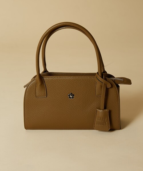 MARY QUANT × PUBLUX レザレットハンドルバッグ　ブラウン MARY QUANT × PUBLUX/マリークワント ワンポイント レザレット