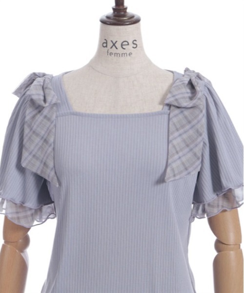 お歳暮・冬ギフト特集2025 ビッグリボンプルオーバー（Tシャツ/カットソー）｜axes femme トップス