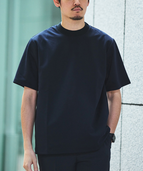 EDIFICE（エディフィス）の「"吸水速乾＆イージーケア" 36ゲージ ツイリー ドライ クルーネック Tシャツ（Tシャツ/カットソー・メンズ・グレー/ライトグレー/カーキ/ダークブルー・SMALL/MEDIUM/LARGE/X-LARGE）」の4枚目の写真