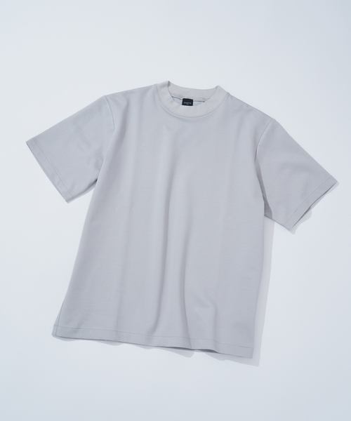 EDIFICE（エディフィス）の「"吸水速乾＆イージーケア" 36ゲージ ツイリー ドライ クルーネック Tシャツ（Tシャツ/カットソー・メンズ・グレー/ライトグレー/カーキ/ダークブルー・SMALL/MEDIUM/LARGE/X-LARGE）」の5枚目の写真