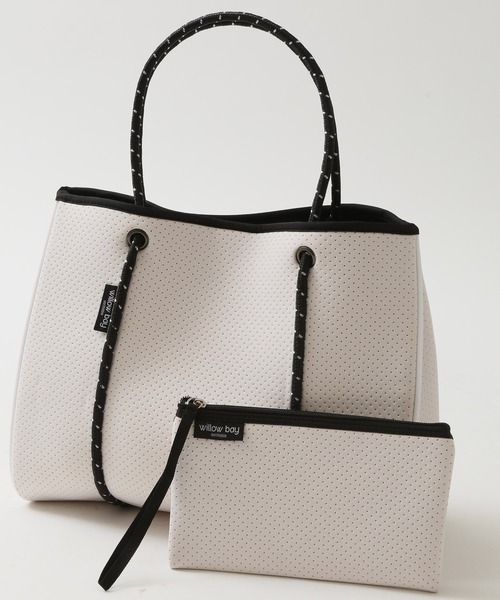 Willow Bay（ウィローベイ）の「Willow Bay/ウィローベイ トートバッグ マザーズバッグ ポーチ付き ネオプレン Daydreamer Neoprene Tote（トートバッグ・レディース・ブラック/グレー/セージグリーン/ホワイト・FREE）」の5枚目の写真