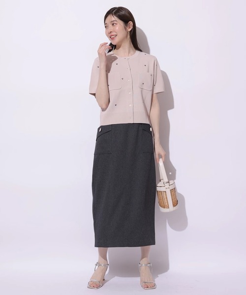 Apuweiser-riche（アプワイザーリッシェ）の「ハート刺繍カラーカーデ（ニット/セーター・レディース・ピンクベージュ・2）」の14枚目の写真