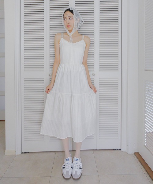 3.3 Field Trip （3.3フィールドトリップ）の「3.3 Field Trip／ハートボタンホールワンピース（ワンピース・レディース・ホワイト・FREE）」の8枚目の写真