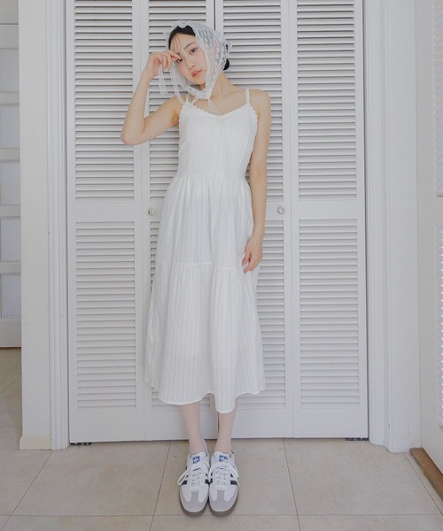 3.3 Field Trip （3.3フィールドトリップ）の「3.3 Field Trip／ハートボタンホールワンピース（ワンピース・レディース・ホワイト・FREE）」の7枚目の写真