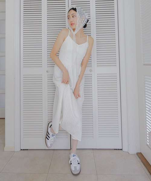 3.3 Field Trip （3.3フィールドトリップ）の「3.3 Field Trip／ハートボタンホールワンピース（ワンピース・レディース・ホワイト・FREE）」の6枚目の写真