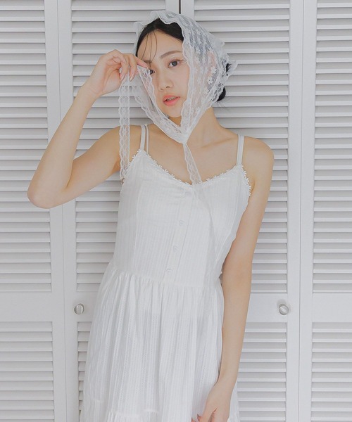 3.3 Field Trip （3.3フィールドトリップ）の「3.3 Field Trip／ハートボタンホールワンピース（ワンピース・レディース・ホワイト・FREE）」の4枚目の写真