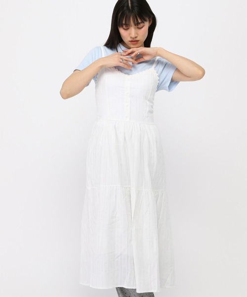 3.3 Field Trip （3.3フィールドトリップ）の「3.3 Field Trip／ハートボタンホールワンピース（ワンピース・レディース・ホワイト・FREE）」の13枚目の写真