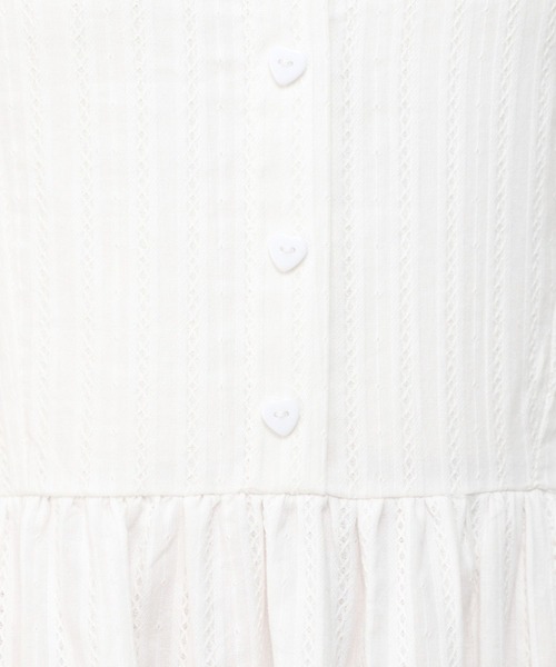 3.3 Field Trip （3.3フィールドトリップ）の「3.3 Field Trip／ハートボタンホールワンピース（ワンピース・レディース・ホワイト・FREE）」の9枚目の写真