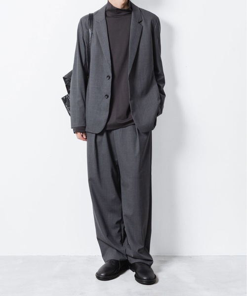 ATTACHMENT(アタッチメント)の「T/W/SI ストレッチギャバジン 1タック イージートラウザーズ / T/W/SI STRETCH GABARDINE 1TUCK EASY TROUSERS(スラックス・メンズ・グレー系/ブラック系/ブラック/ダークネイビー・3/2/1)」の16枚目の写真
