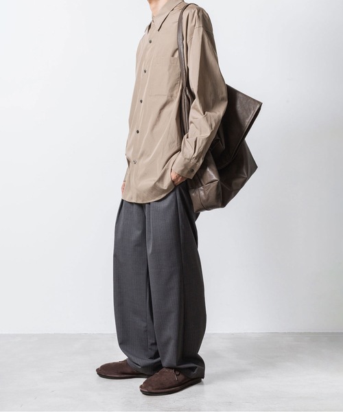 ATTACHMENT(アタッチメント)の「T/W/SI ストレッチギャバジン 1タック イージートラウザーズ / T/W/SI STRETCH GABARDINE 1TUCK EASY TROUSERS(スラックス・メンズ・グレー系/ブラック系/ブラック/ダークネイビー・3/2/1)」の19枚目の写真