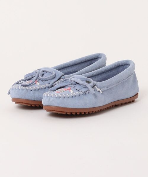 Minnetonka(ミネトンカ)の「【MINNETONKA】ミネトンカ THUNDERBIRD ANIMIKII(サンダーバード アニミキイ)リボンモカシンシューズ(モカシン/デッキシューズ・レディース・シルバー/ダークベージュ/ブラック/ブルー/グレー/ホワイト・6/8/7/5)」の5枚目の写真