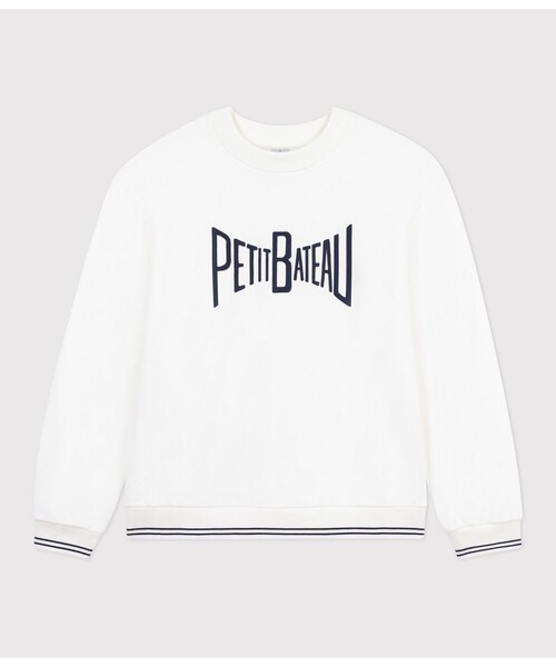 PETIT BATEAU(プチバトー)の「スウェットプルオーバー(スウェット・レディース・オフホワイト・XX-SMALL/X-SMALL/SMALL/MEDIUM/LARGE)」の4枚目の写真