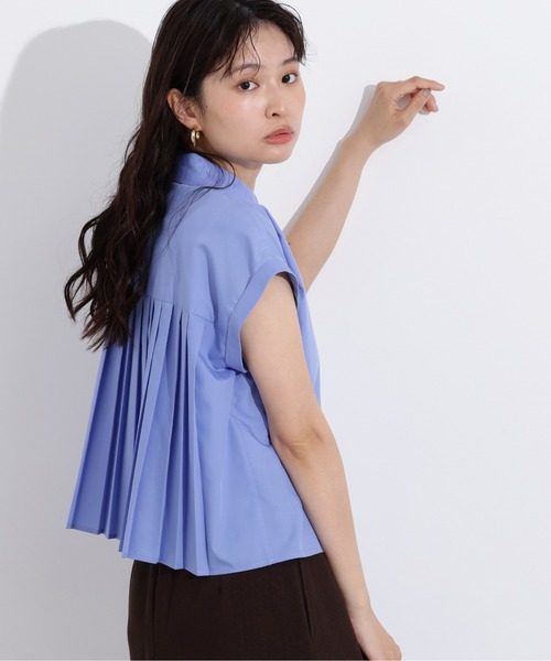 ブラウス シャツ バックプリーツクロップドシャツ レディース バックプリーツクロップドシャツ（シャツ/ブラウス）｜N.（N