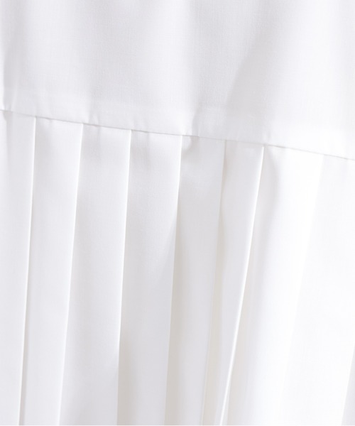 N.(N. Natural Beauty Basic)(エヌエヌナチュラルビューティーベーシック)の「バックプリーツクロップドシャツ(シャツ/ブラウス・レディース・ライトグリーン/オフホワイト/ブルー・MEDIUM)」の16枚目の写真