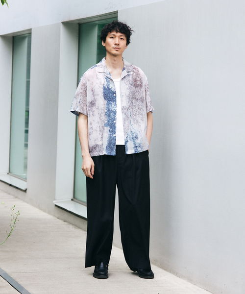 JOURNAL STANDARD(ジャーナルスタンダード)の「ライト ウィロー モダニズム 半袖 シャツ(シャツ/ブラウス・メンズ・ネイビー/ブラウン/ホワイト×ホワイト/その他/ブラック系その他・MEDIUM/LARGE)」の13枚目の写真