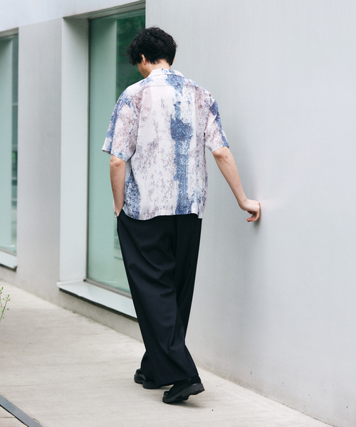 JOURNAL STANDARD(ジャーナルスタンダード)の「ライト ウィロー モダニズム 半袖 シャツ(シャツ/ブラウス・メンズ・ネイビー/ブラウン/ホワイト×ホワイト/その他/ブラック系その他・MEDIUM/LARGE)」の15枚目の写真
