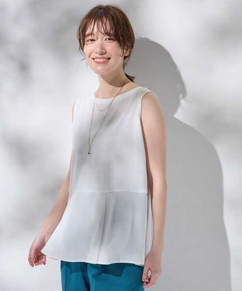ANY(エニィ)の「タックヘムコンビインナー(Tシャツ/カットソー・レディース・ホワイト系2/ホワイト系3・2/3)」の15枚目の写真