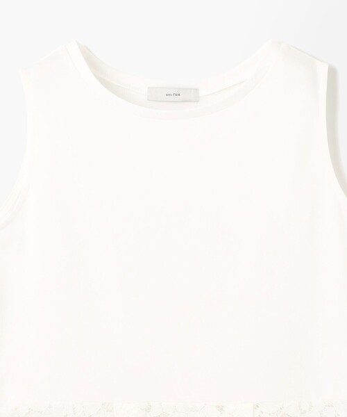 ANY(エニィ)の「タックヘムコンビインナー(Tシャツ/カットソー・レディース・ホワイト系2/ホワイト系3・2/3)」の12枚目の写真