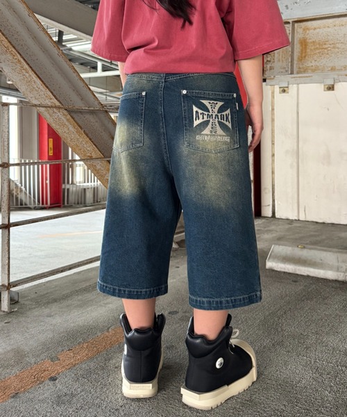 セール】《2サイズ展開 / UNISEX 》ダブルニー クロスショーツ ハーフ