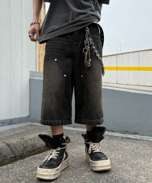 2サイズ展開 / UNISEX 》ダブルニー クロスショーツ ハーフ