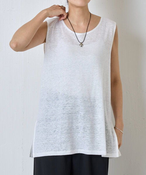 【美品】23SS BEARDSLEY ビアズリー シャツタンク リネン混 シャツタンク（タンクトップ）｜BEARDSLEY（ビアズリー）の
