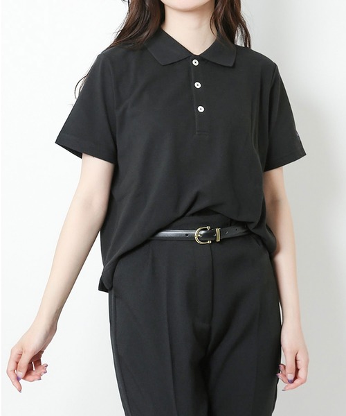 JEMORGAN(ジェーイーモーガン)の「JEMORGAN T/Cカノコ ミニポロシャツ(ポロシャツ・レディース・ブラック/ホワイト/チャコール・FREE)」の5枚目の写真