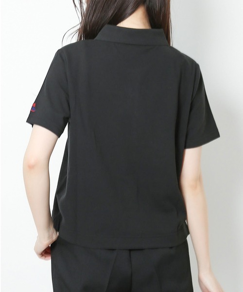 JEMORGAN(ジェーイーモーガン)の「JEMORGAN T/Cカノコ ミニポロシャツ(ポロシャツ・レディース・ブラック/ホワイト/チャコール・FREE)」の6枚目の写真