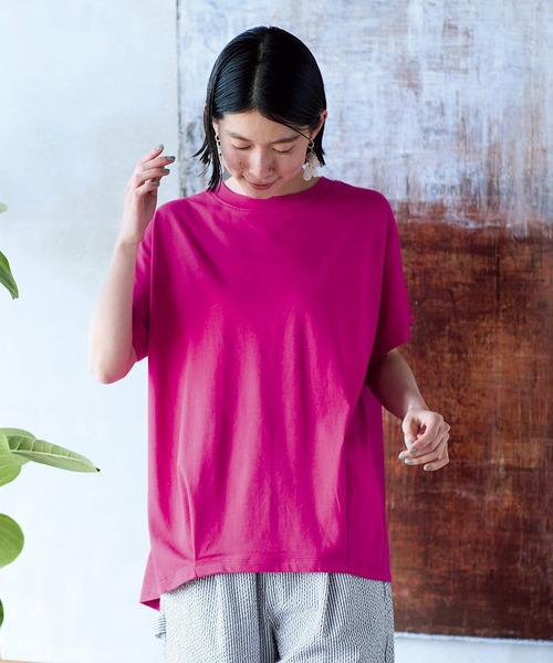 Sunny clouds(サニークラウズ)の「サニークラウズ おでかけ好きなTシャツ〈レディース〉(Tシャツ/カットソー・レディース・チャコール/ネイビー/ピンク・L/M)」の1枚目の写真