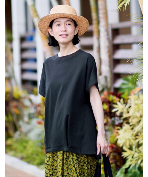 Sunny clouds(サニークラウズ)の「サニークラウズ おでかけ好きなTシャツ〈レディース〉(Tシャツ/カットソー・レディース・チャコール/ネイビー/ピンク・L/M)」の2枚目の写真