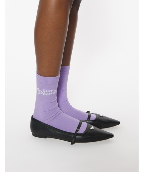 Maison Kitsune(メゾンキツネ)の「MAISON KITSUNE HANDWRITING SOCKS(ソックス/靴下・レディース・ラベンダー/ライム/ピンク・M/L)」の9枚目の写真